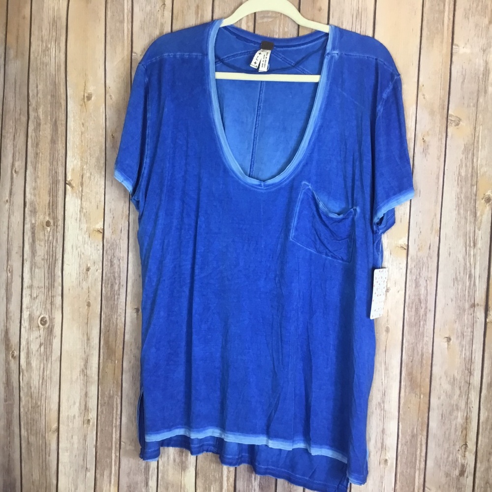 FREE PEOPLE WOMEN SAPPHIRE TOP SIZE L